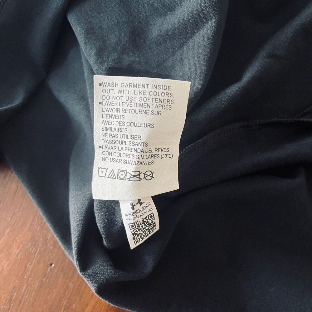 Under Armour Project Rock Night Crew Graphic Print Black T-Shirt Men's Medium - Picture 8 of 10